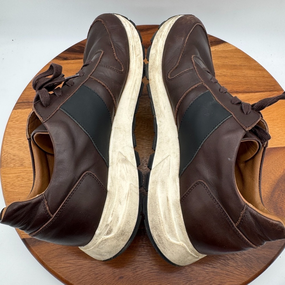 VellaPais Hampton Shoes Mens 11 Brown Leather Fashion Casual Walking Sneakers - Picture 7 of 11